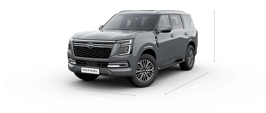 Габариты Nissan Patrol: длина 5350, ширина 2030, высота 1945 мм
