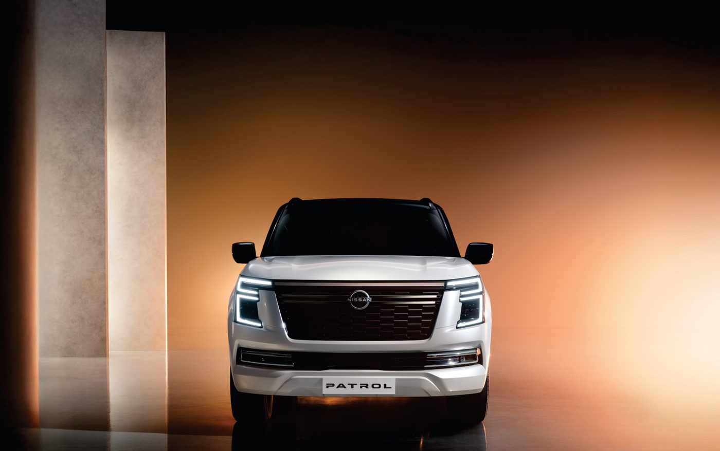 Nissan Patrol, фронтальный вид